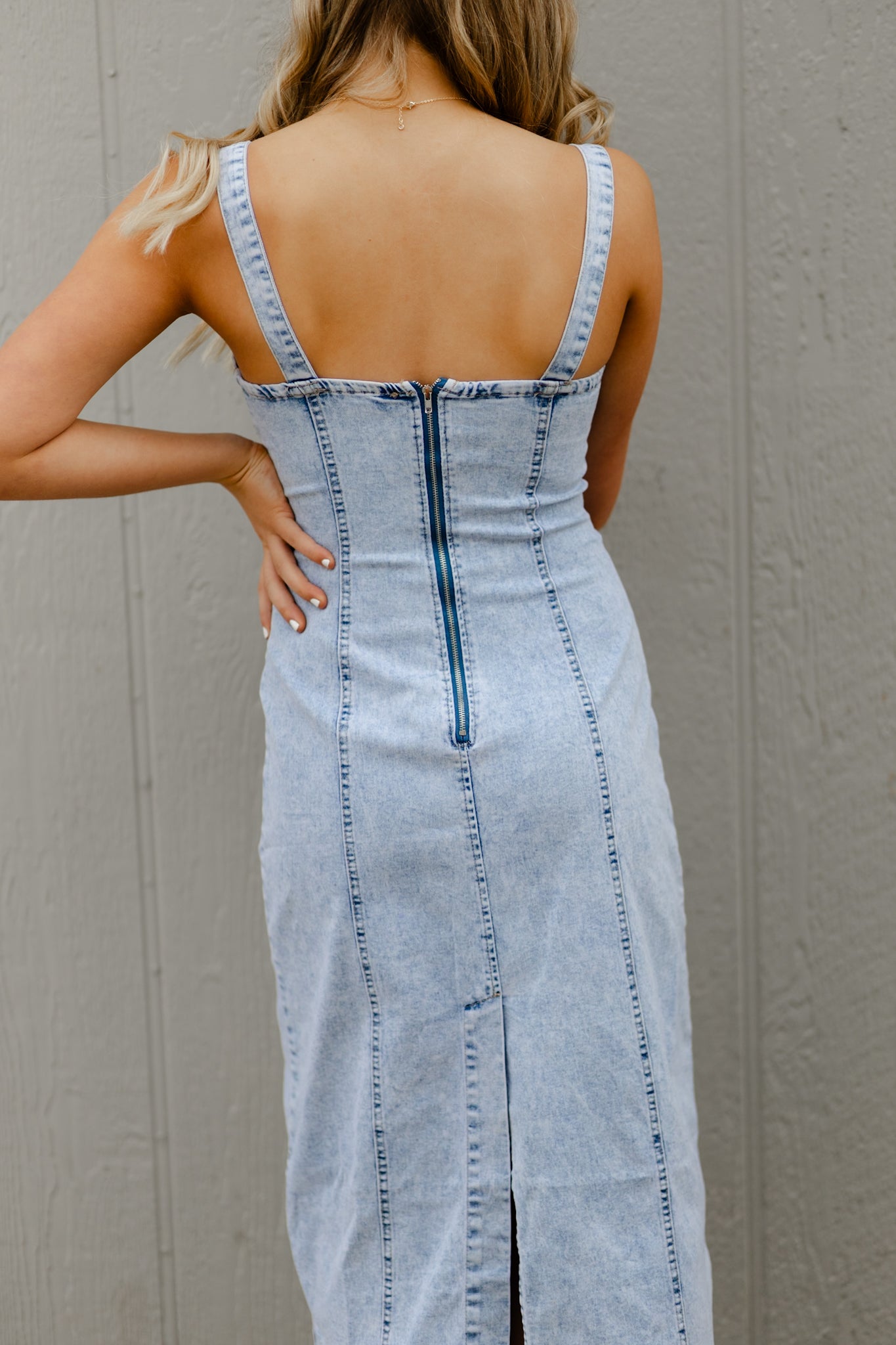 Stone Wash Denim Dress