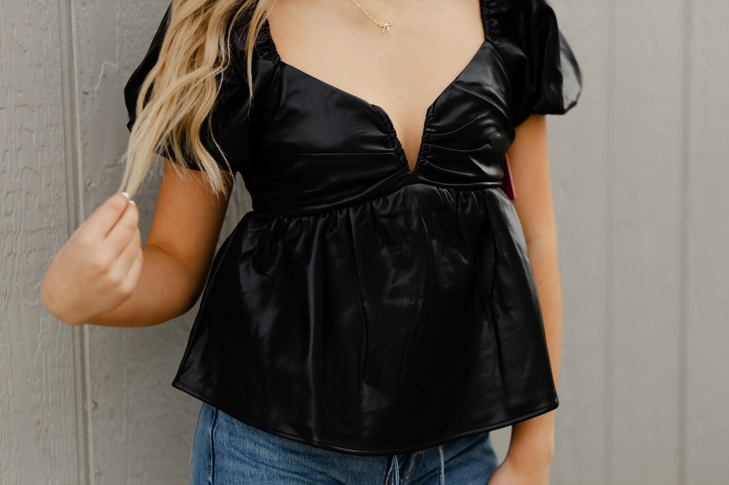 Black Metallic Top