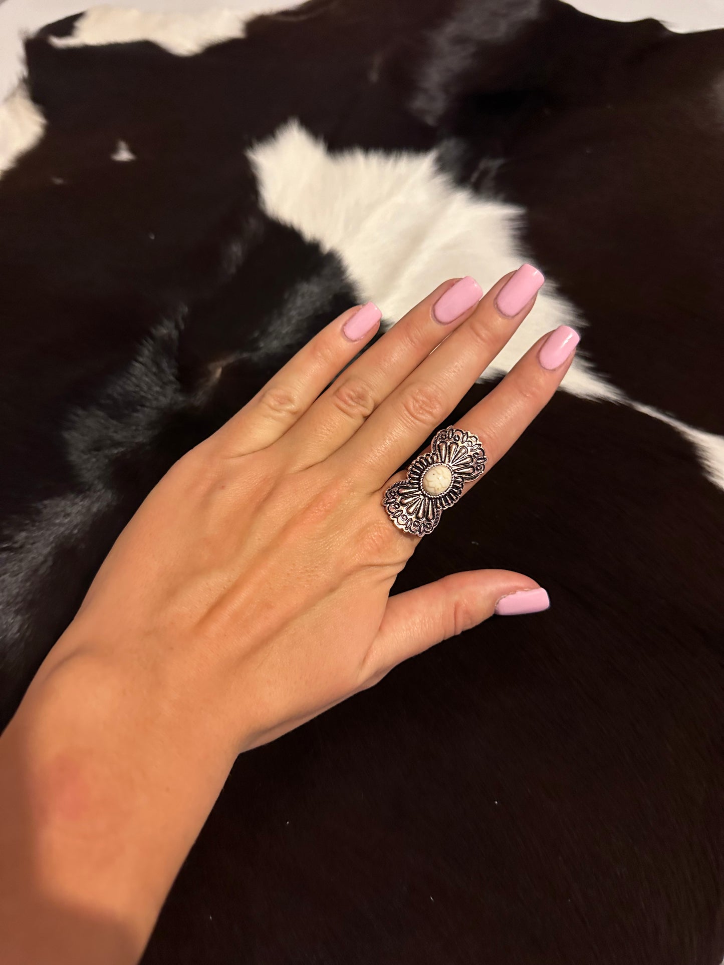 Western Conch Concho Ring