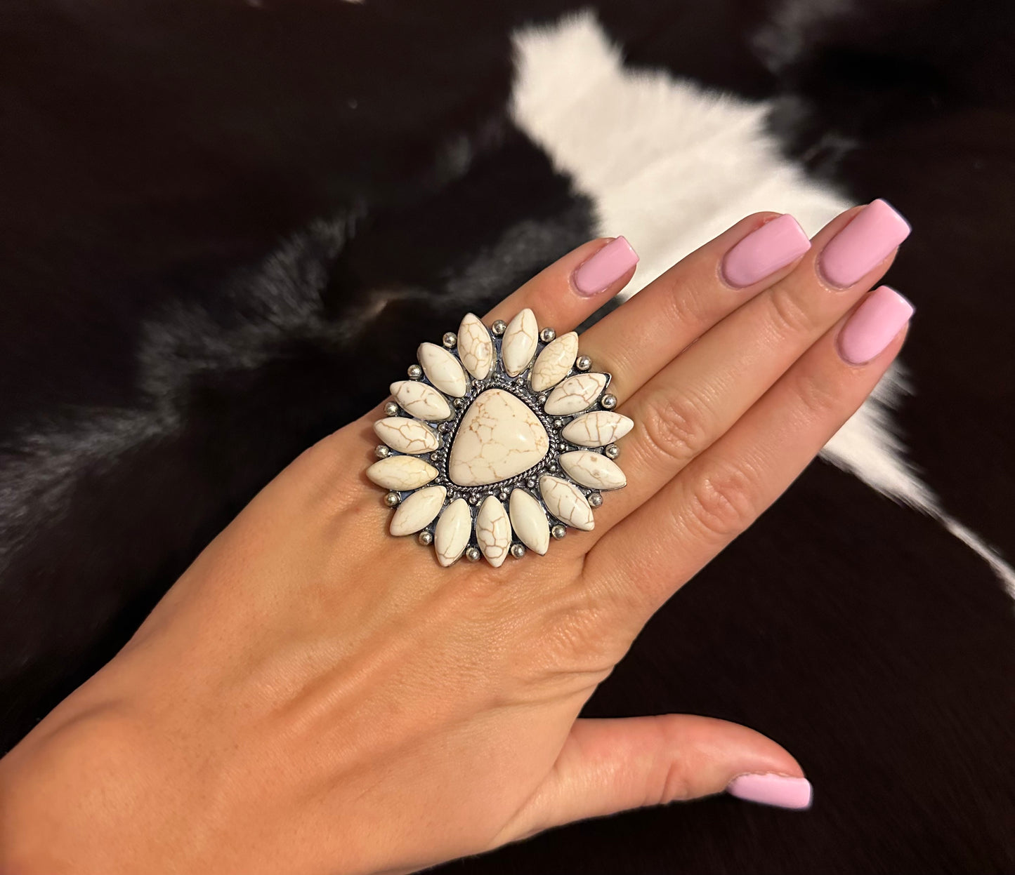 Western Oversized Statement Big Ring