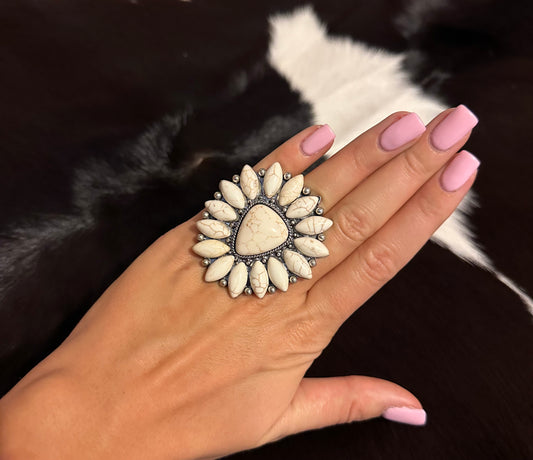 Western Oversized Statement Big Ring