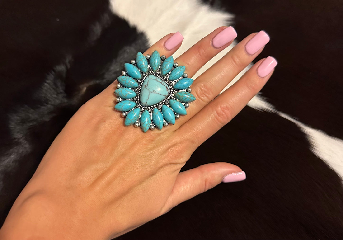 Western Oversized Statement Big Ring