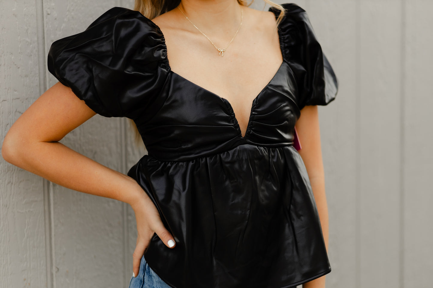 Black Metallic Top