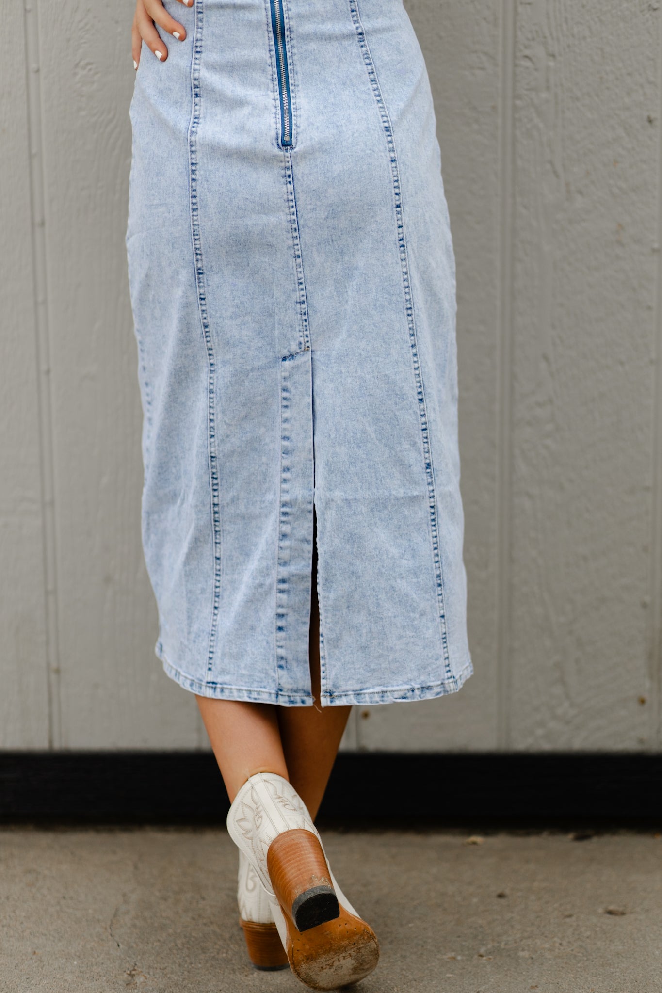 Stone Wash Denim Dress