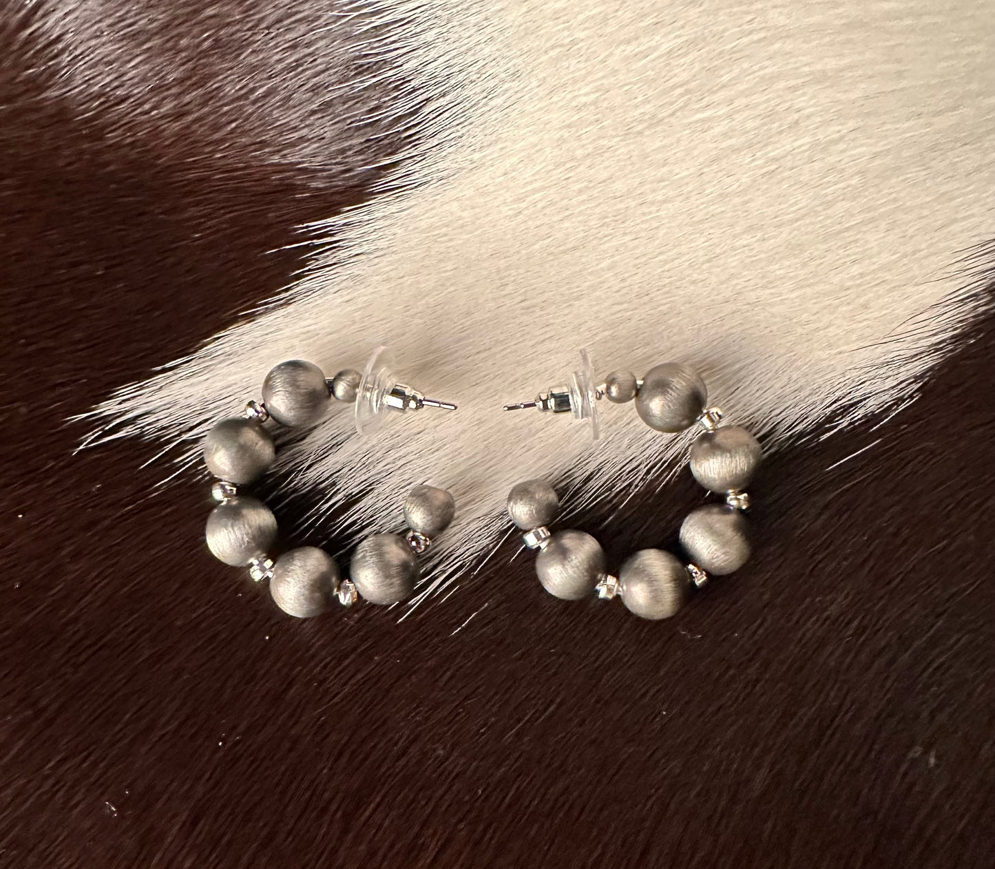 Mini Navajo Pearl Hoop Earrings