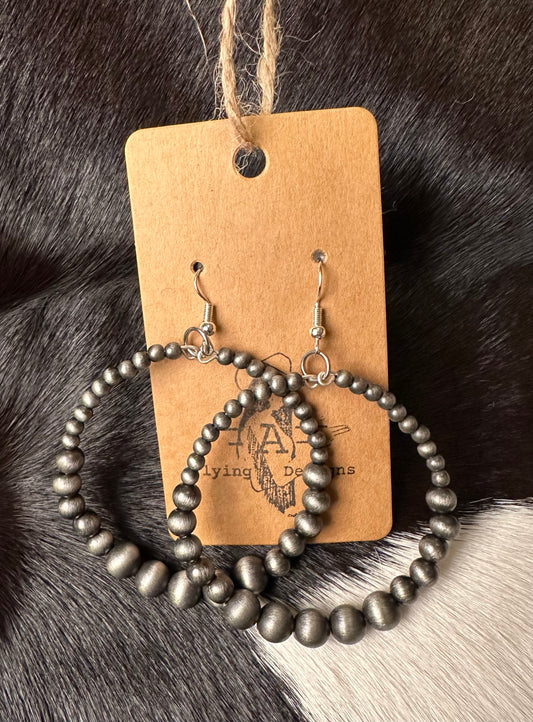 Navajo Pearl Hoop Earrings