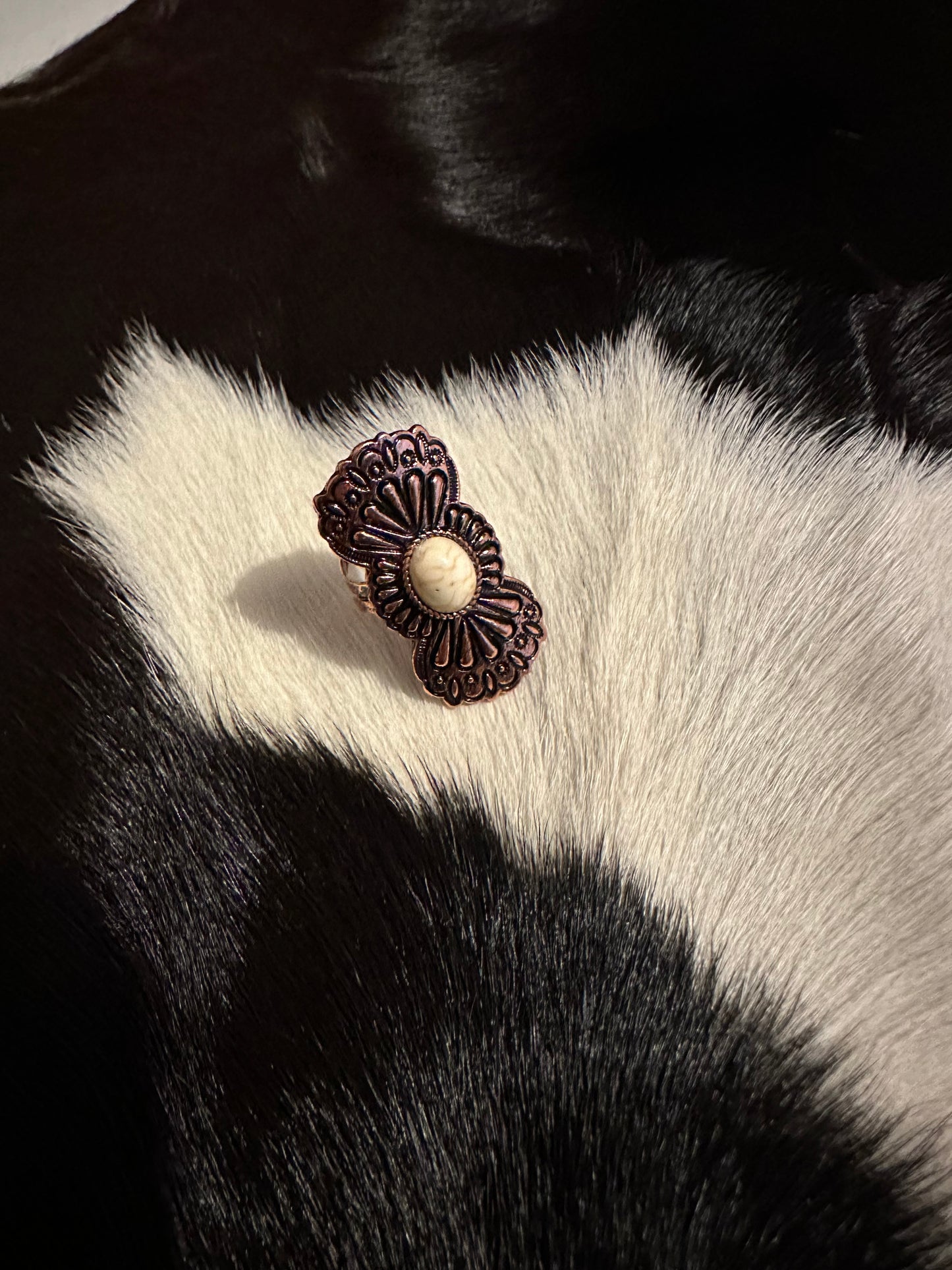 Western Conch Concho Ring