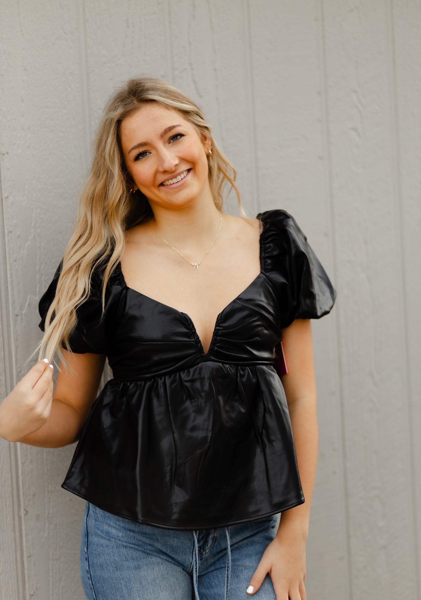 Black Metallic Top