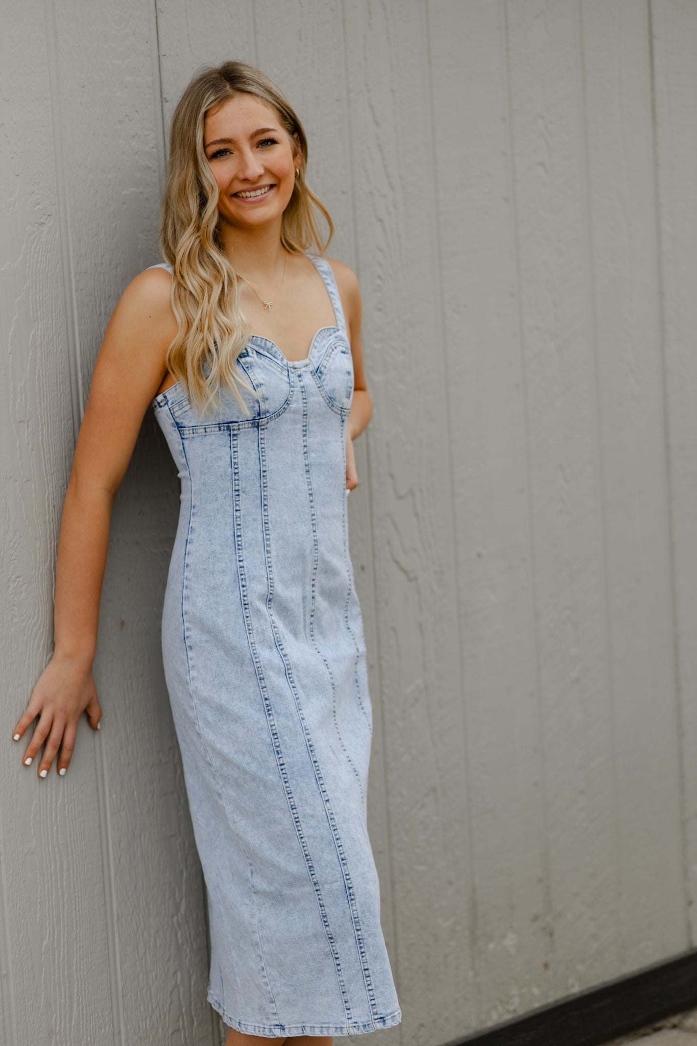 Stone Wash Denim Dress
