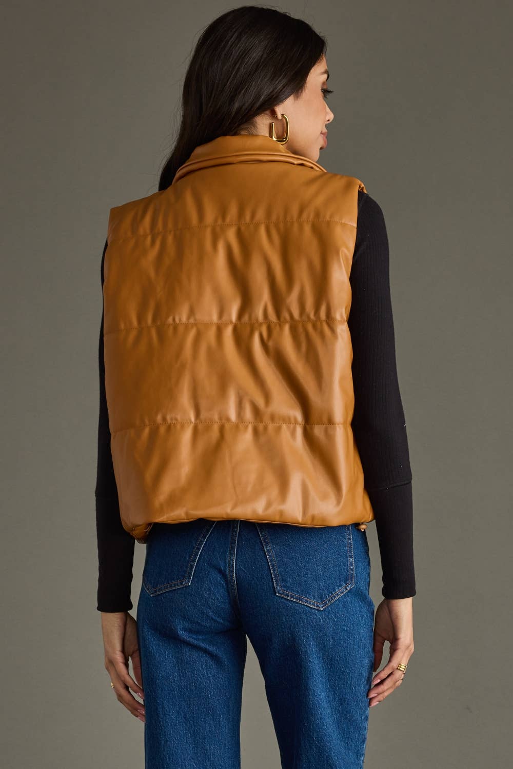 Camel Leather Vest
